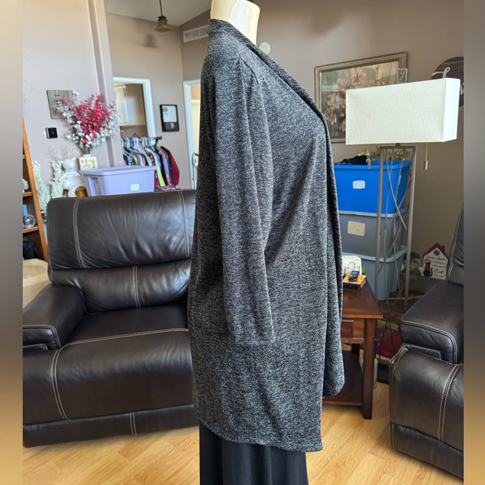 Slinky Brand Gray Women's Cardigan - Picture 3 of 9